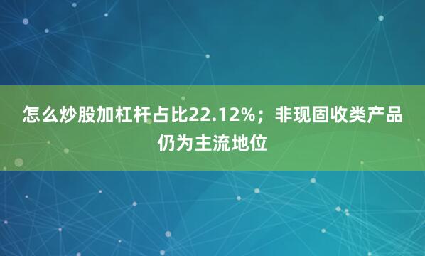 怎么炒股加杠杆占比22.12%；非现固收类产品仍为主流地位